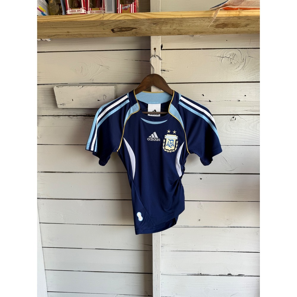 Adidas Argentina National Team Away Soccer Jersey Navy Blue Womens 2XS BBJSY
